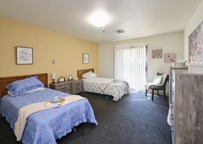 A resident's shared room at Turlock